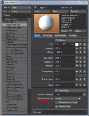 LW10 Vertex Normal options