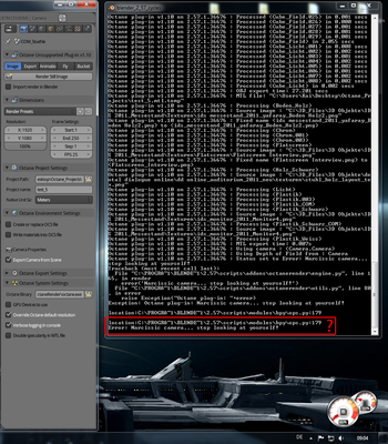 Here is the screenshot of the error message