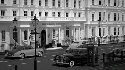 Fake black and white photo