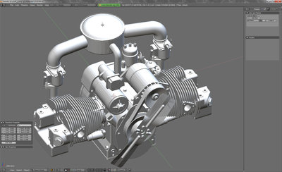 Blender engine model