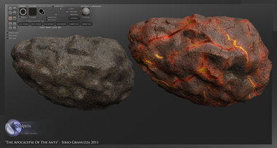 Modeling and painting of the &quot;comet&quot; in sculptris.