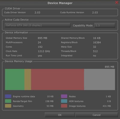 Device Manager for the render.