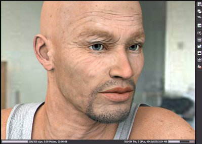 Displacement map in bump channel
