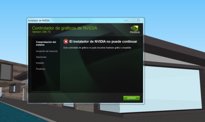 there seems to be a problem, it says, nvidia installer can not continue