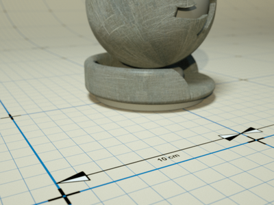 Material editor of OctaneRender with scale