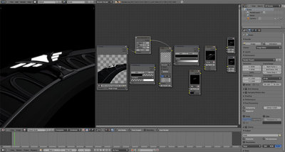 Compositing node tree in Blender.