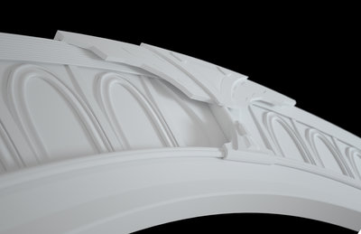 Raw clay render, without emitters.