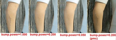 Comparing results with different bump values