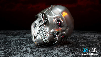 Robot Skull with my touch.