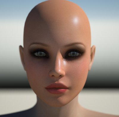 Original Poser image imported with the plugin with before mentioned sss settings with the addition of face_off&quot;s tips