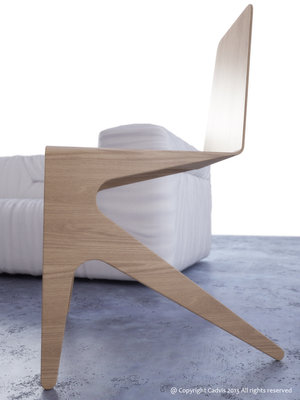 Modern Wooden Chair With White Sofa Background.jpg