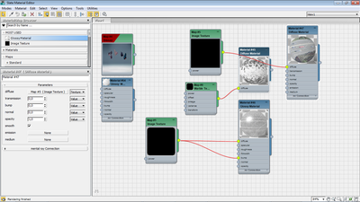 Textures and maps in material editor appear dark.