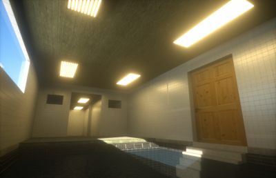 1st Test render with 2000 samples, incomplete scene..