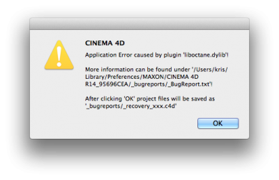 Error message.