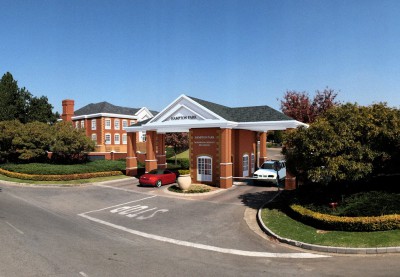 Gatehouse &amp; cars SU, rendered on Octane, composed in PS