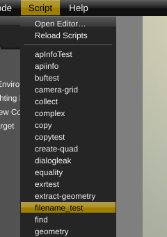 The script menu, your own personal toolbox