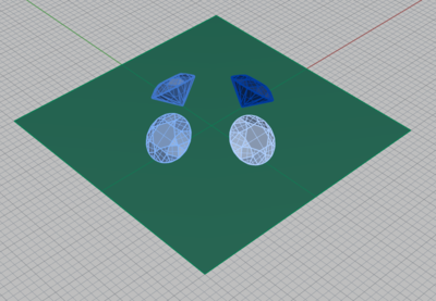 Basic scene setup with a plan and some block instance.
