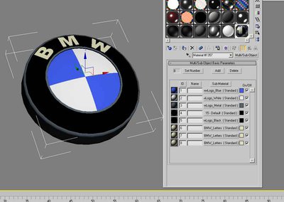 This is just a Max shot showing the multi-material with all the slots in Standard. (the right way)...