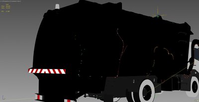 viewport. main truck body is just black