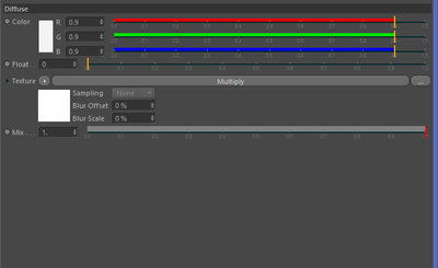 Multiply node within the Diffuse Channel