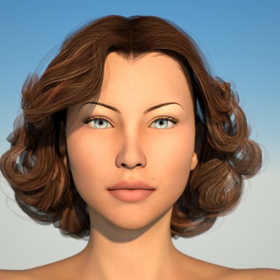 Harlow hair rendered in Octane, via OcDS