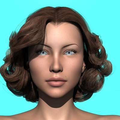 Harlow hair in DS, with lights and a coloured backdrop