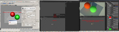 three screen shote showing the issue