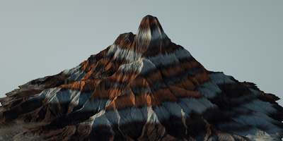 Render of Terrain in Octane with only the Diffusion Texture.