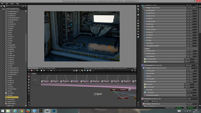 In this example the chain &quot;stl outside pos - stl outside and 02 outside are disconnected&quot;. Now the scenery outside the window is gone.