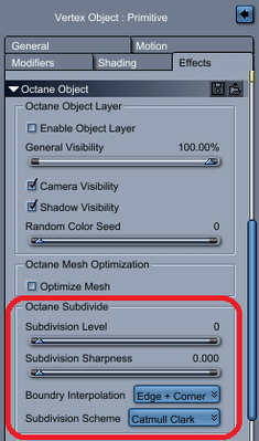 OpenSubDiv Settings