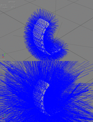 Top is original, bottom with export the user normals.