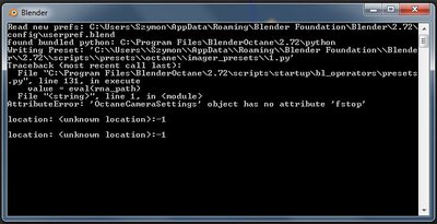 imager preset error - console