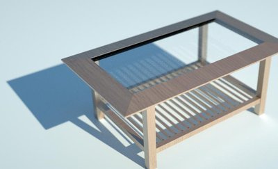table with glassplate but solid shadow