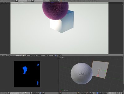 Above: What the render looks like when I add a cube.<br /><br />Below: What the render looks like when I delete the cube...