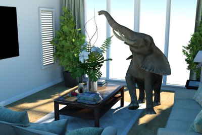 Opacity from Greyscale, to Grey Image... + Bonus Elephant