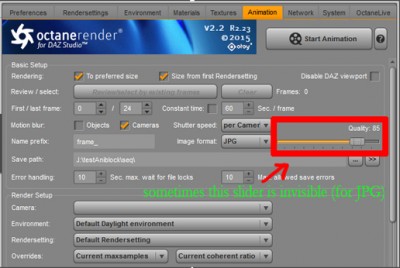 This slider is sometimes invisible, I find that one way to force it to appear is to flip between output types and return to it, if you gotta have JPGs...