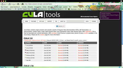 CULA download page
