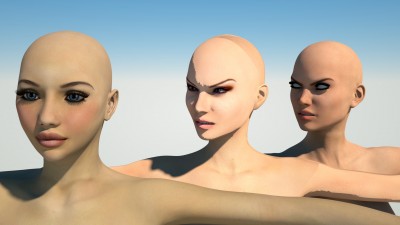 L to R - Genesis 1, Genesis 3 (SSS/3Delight), Genesis 3 (Iray)
