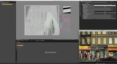 in thw right lower corner is the image that i set up ... in the render window you see what it became