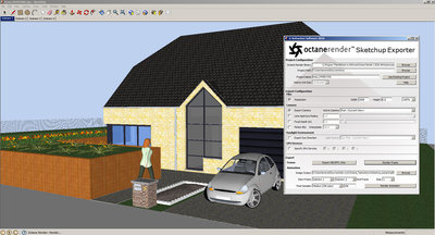 original sketchup scene, octane plugin loaded with defaults, and i hit the render button