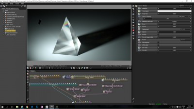 Pyramid Test scene IOR 1.450 Dispersion coefficient 0.01342