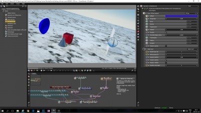 Perspective view Standalone - Hemisphere colored blue and Camera Visibility ON