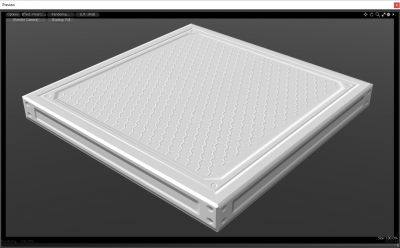 Mirrored normal map rendered correctly in Modo internal render engine.
