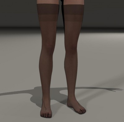 This is a basic render of the stockings in Poser firefly