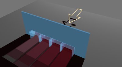 This rendered in Max to show the glass distributions.