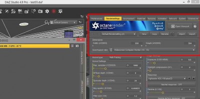 Render settings