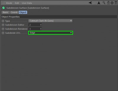 UV Rollout Options in the SDS Object