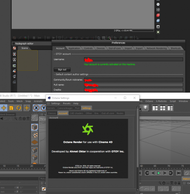 Showcases Octane Standalone connected, but no option in C4D plugin