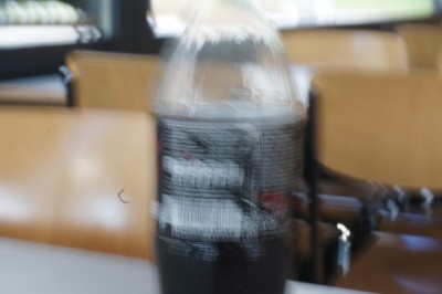 Example of just camera motion blur:<br />The bottle is standing still. The only thing moving is the camera
