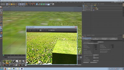 Flat Grass on Cube and on a plane